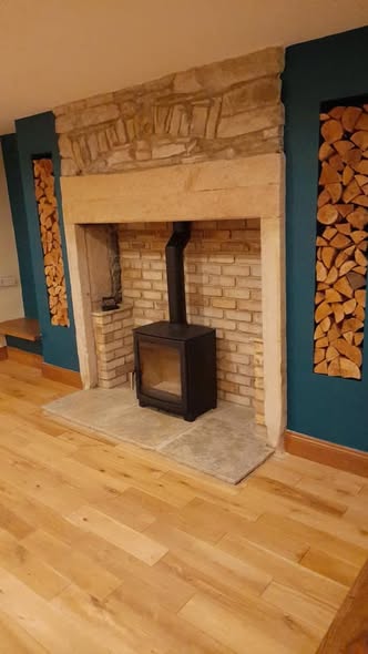 Haydon Bridge Stone Inglenook Fireplace Transformation