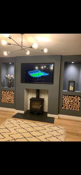 Parkray Aspect 5 Fireplace with Inset TV