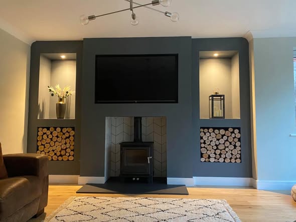 Parkray Aspect 5 Fireplace with Inset TV