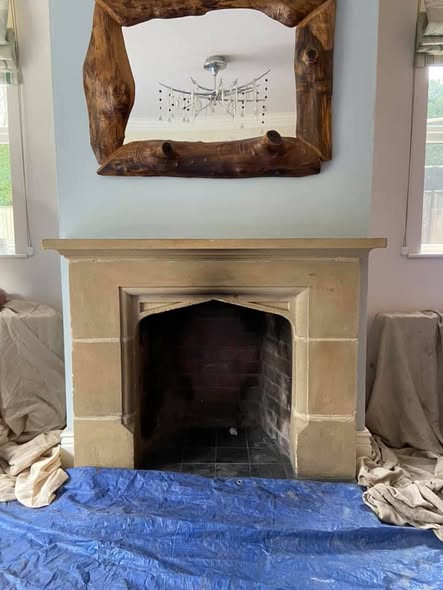 Brompton Persian Grey Limestone Fireplace with Bassington Stove