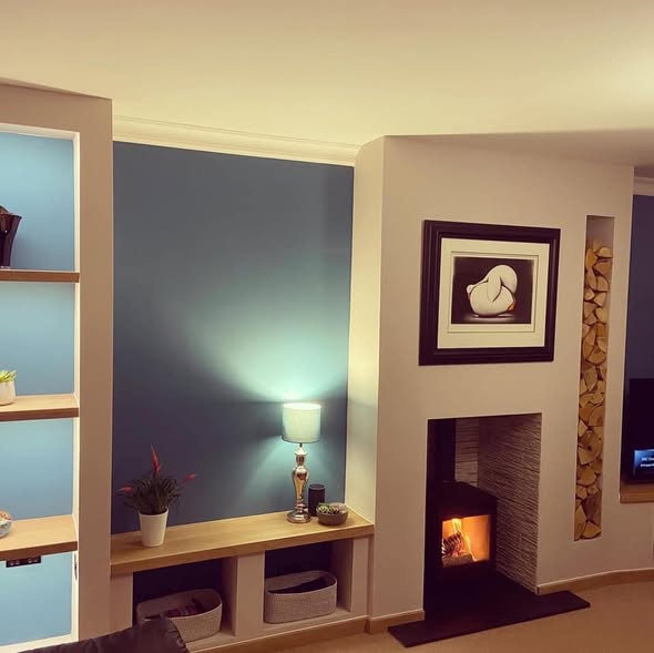 Vision VEL90 Electric Fire with Polar White Marble Fireplace