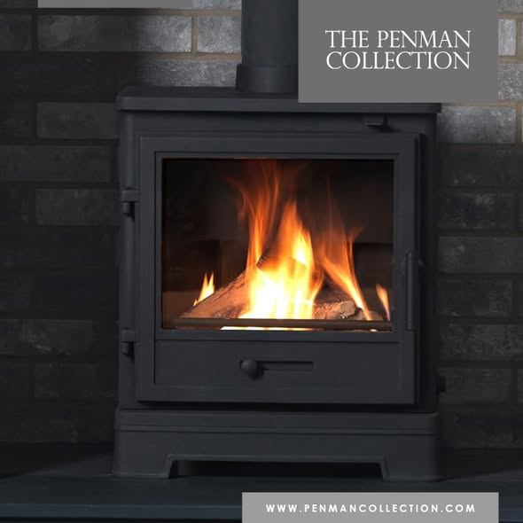 Norvik 5 Multifuel Stove with Brick Chamber and Lit Beam