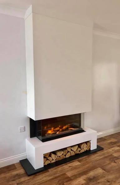 Trajan 5 Inset Stove Replacing Old Gas Fire in Consett