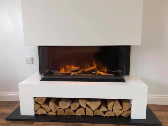 Trajan 5 Inset Stove Replacing Old Gas Fire in Consett