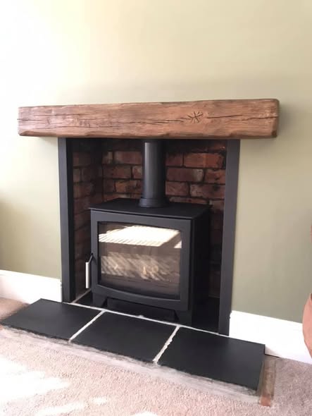 Large One-Day Fireplace Transformation with Tiled Chamber
