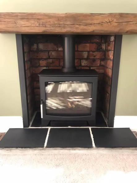 Large One-Day Fireplace Transformation with Tiled Chamber