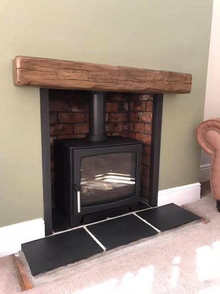 Large One-Day Fireplace Transformation with Tiled Chamber