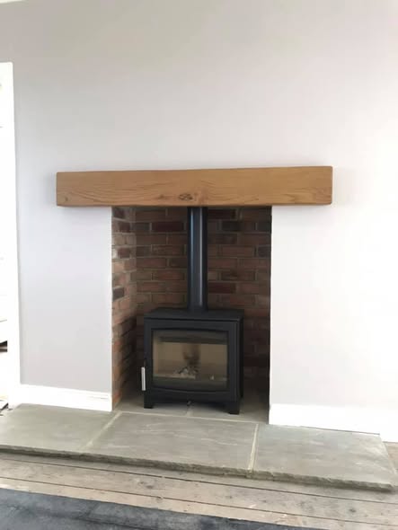 Norvik 5 Stove with Reclaimed Brick Pillars in Chester-le-Street