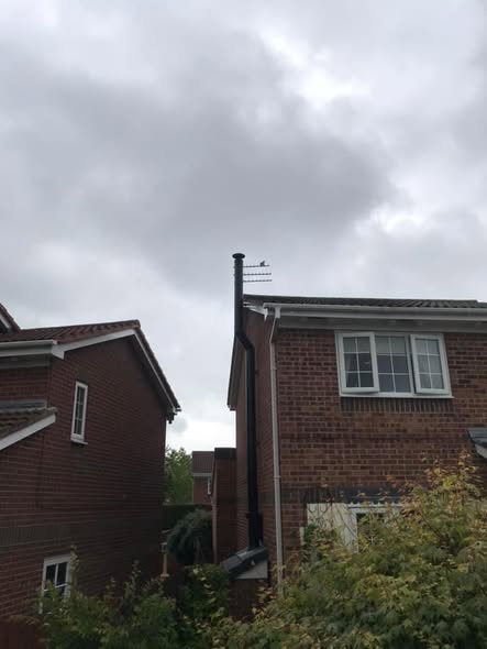 External Brick Chamber Stove Installation in Cramlington