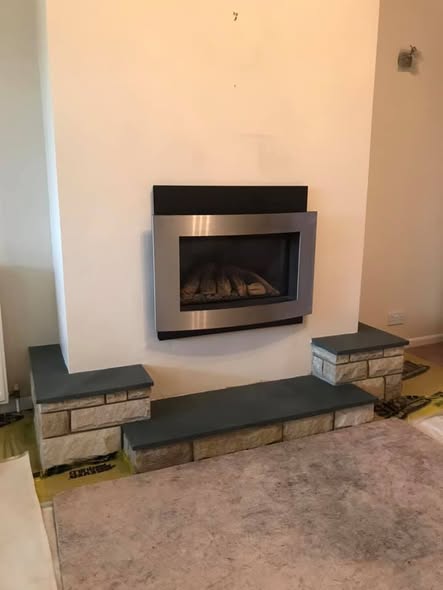 1970s Fireplace Transformed into Cottage Inglenook
