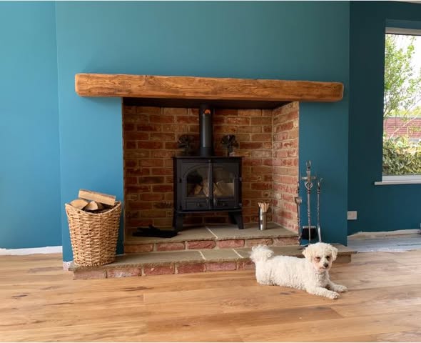 1970s Fireplace Transformed into Cottage Inglenook
