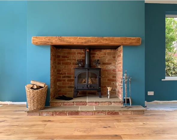 1970s Fireplace Transformed into Cottage Inglenook