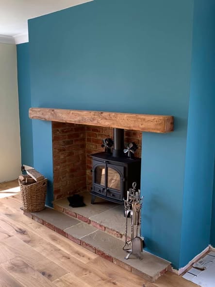 1970s Fireplace Transformed into Cottage Inglenook