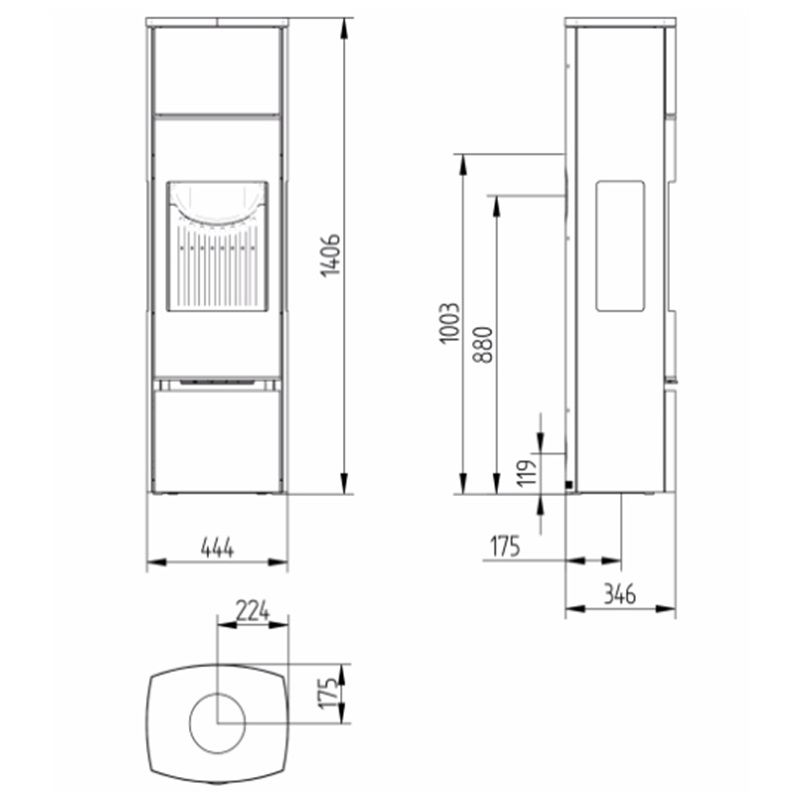 Bella High Sideglass Dimensions